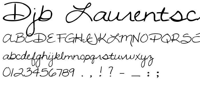 DJB LAURENTscript font